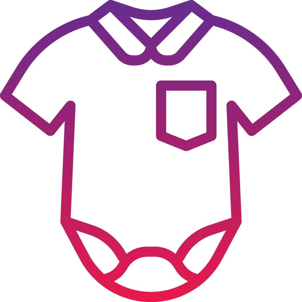 bodysuit clothes newborn baby accessories - gradient icon vector