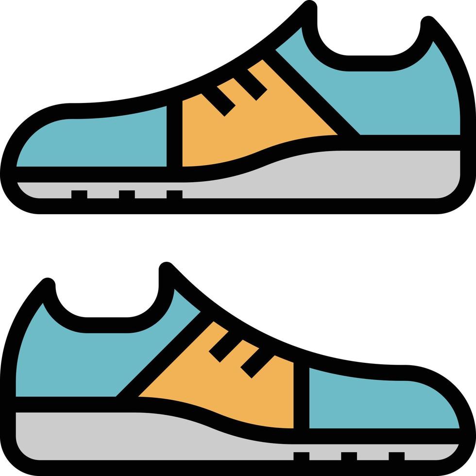 shoe running sneaker fashion diet - filled outline icon vector