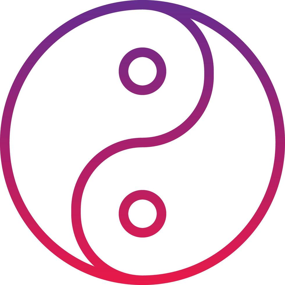 yin yang tao zen china religious - gradient icon vector