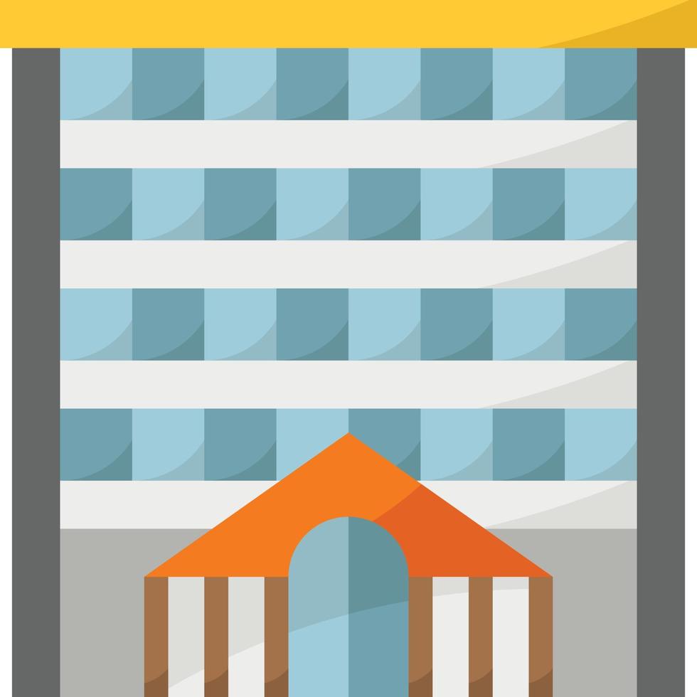 hotel resort luxury travel building - flat icon vector