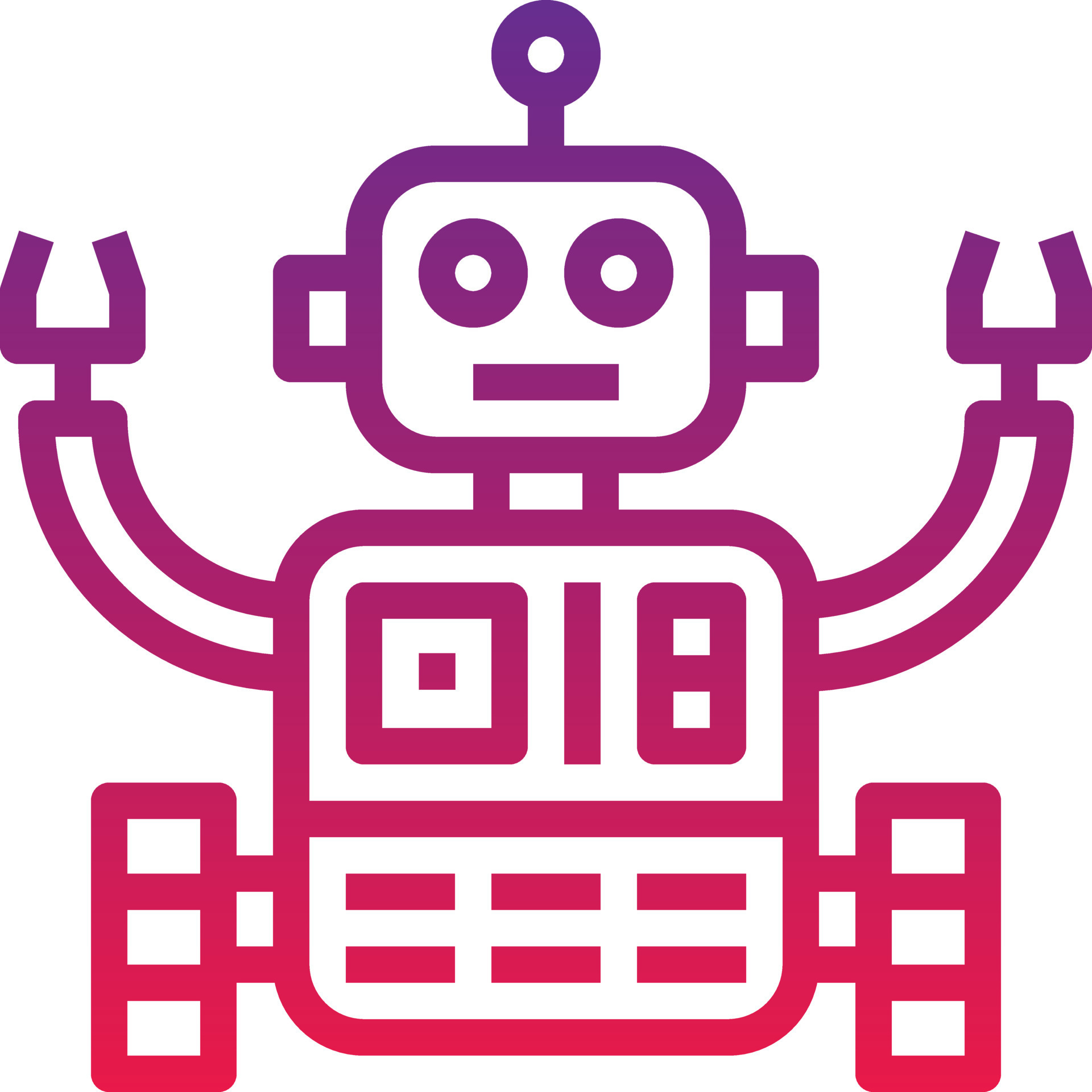 robot machine ai artificial intelligence - gradient icon 14355345 ...
