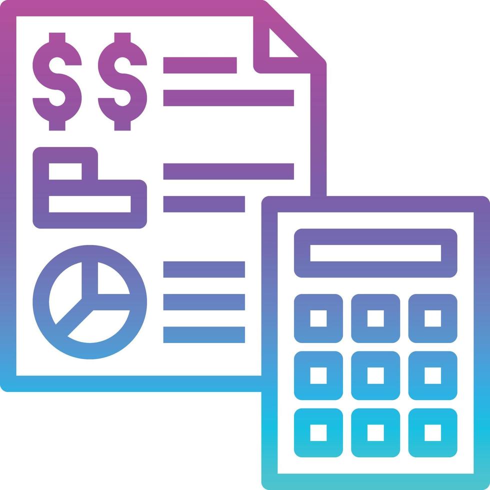 statement financial statistic analytic banking - gradient icon vector