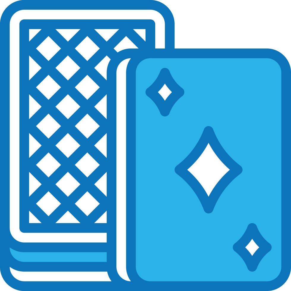 juego de cartas de póquer entretenimiento - icono azul vector