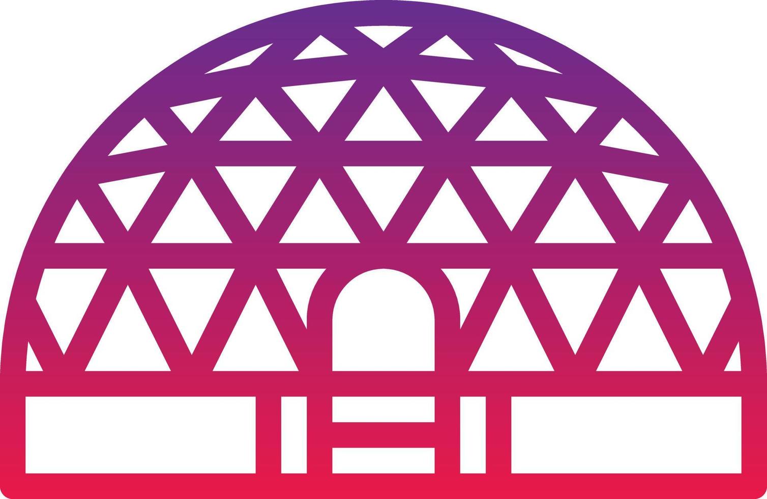 dome sphere space ball building - gradient icon vector