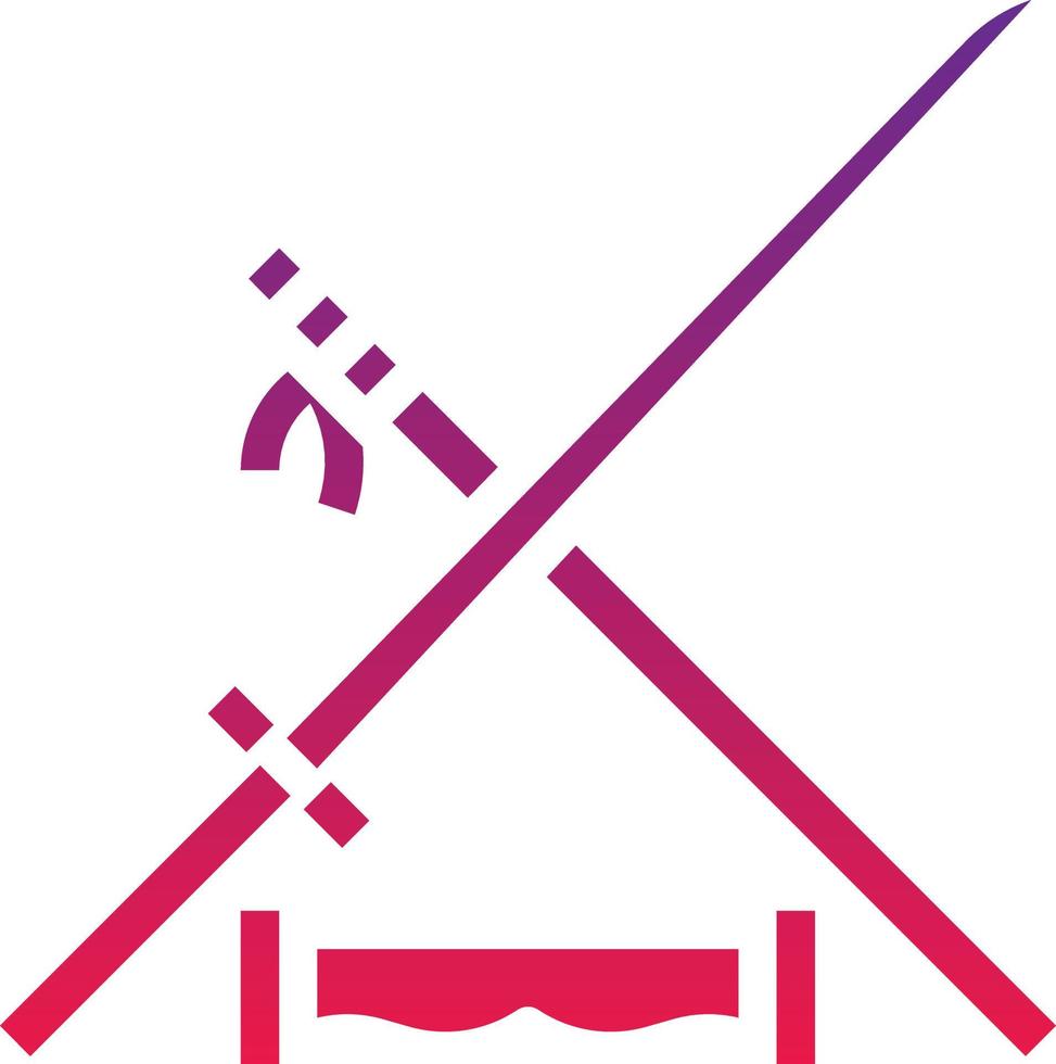 katana samurai blade weapon japan - solid gradient icon vector