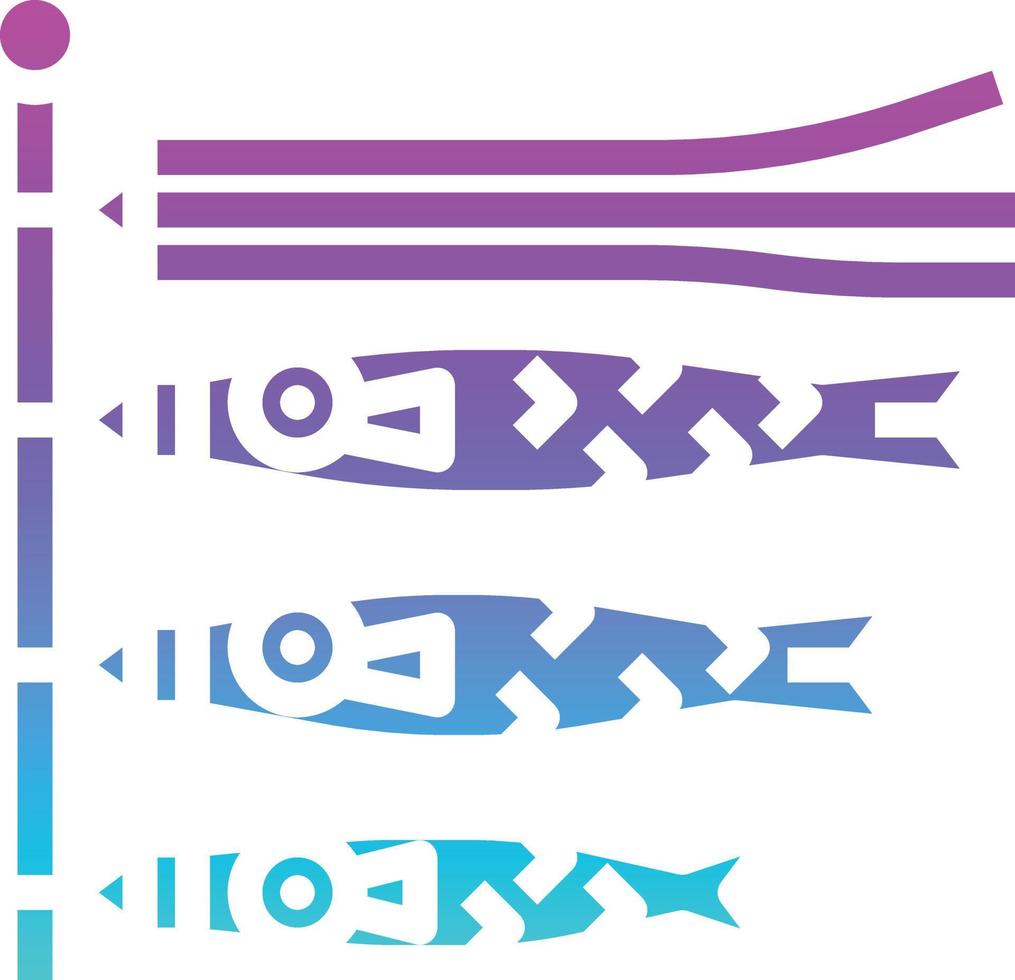 koinobori fish japan japaneses - solid gradient icon vector