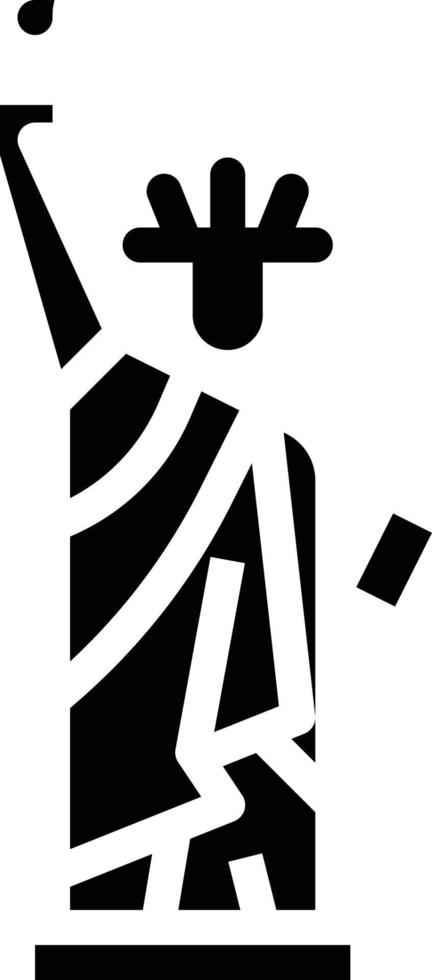 stutue of liberty newyork usa landmark liberty - solid icon vector