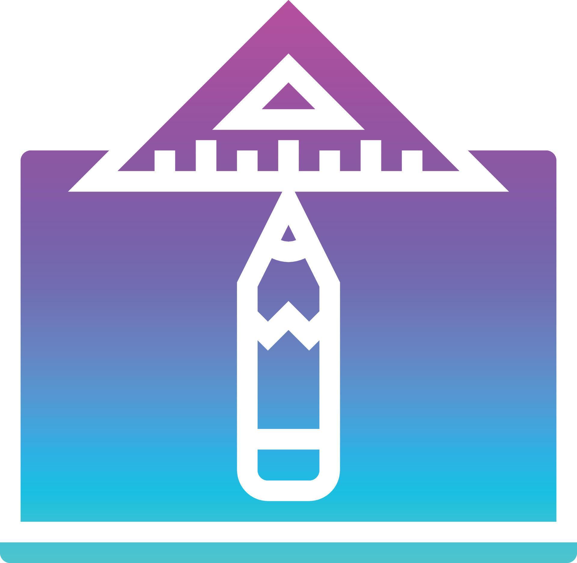design graphic drawing software development - gradient solid icon ...