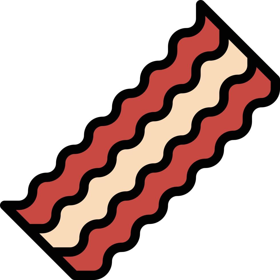 tocino comida comida rápida - icono de contorno lleno vector