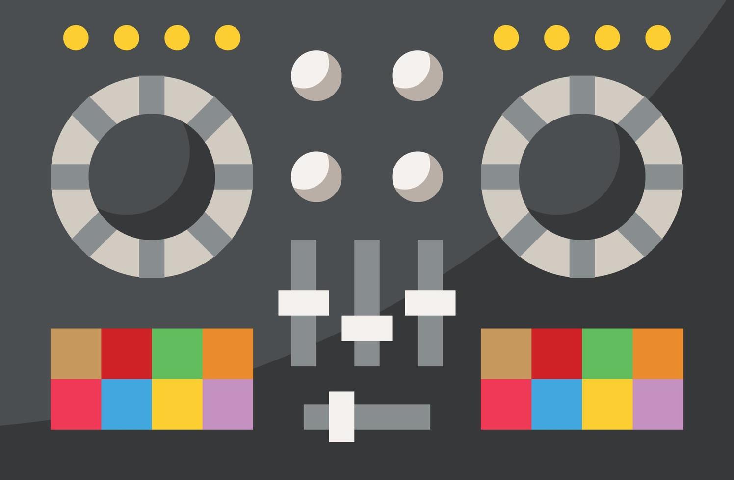 dj controller music musical instrument - flat icon vector
