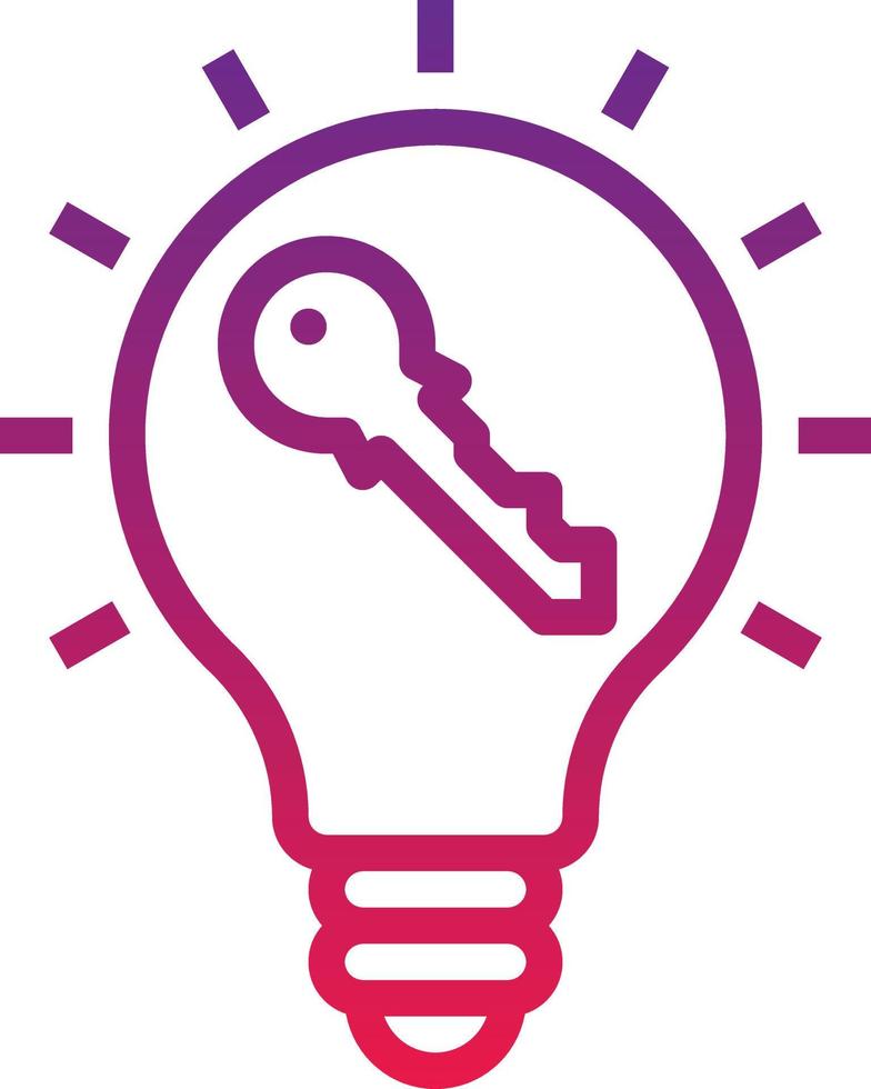 idea keyword light bulb seo gradient icon 14355762 Vector Art at Vecteezy