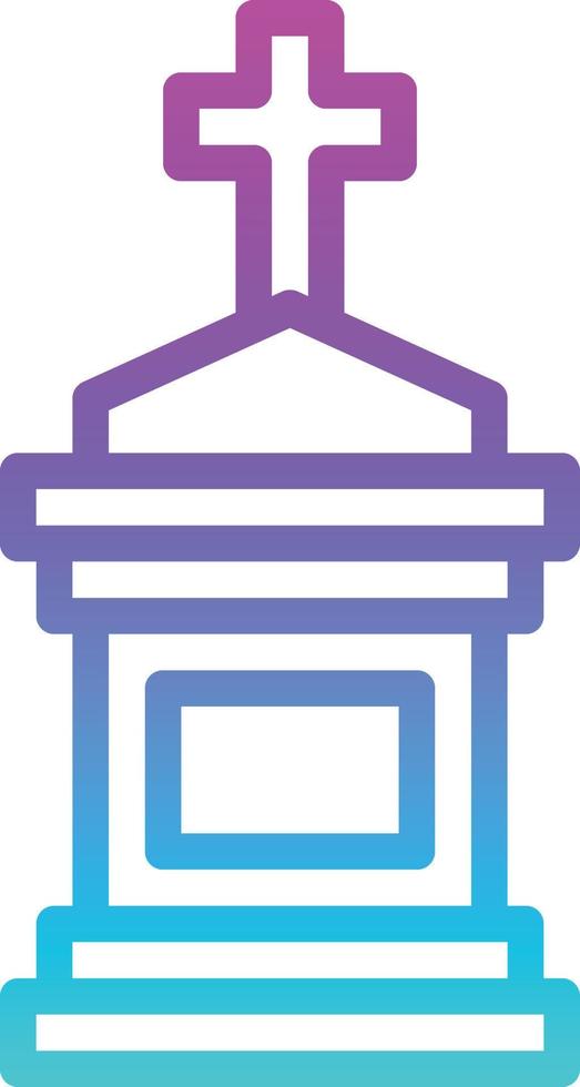 graveyard tomb tombstone dead halloween - gradient icon vector
