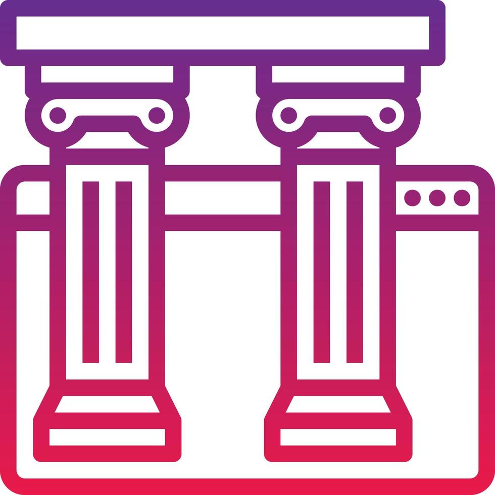 architecture website structure ancient seo - gradient icon vector