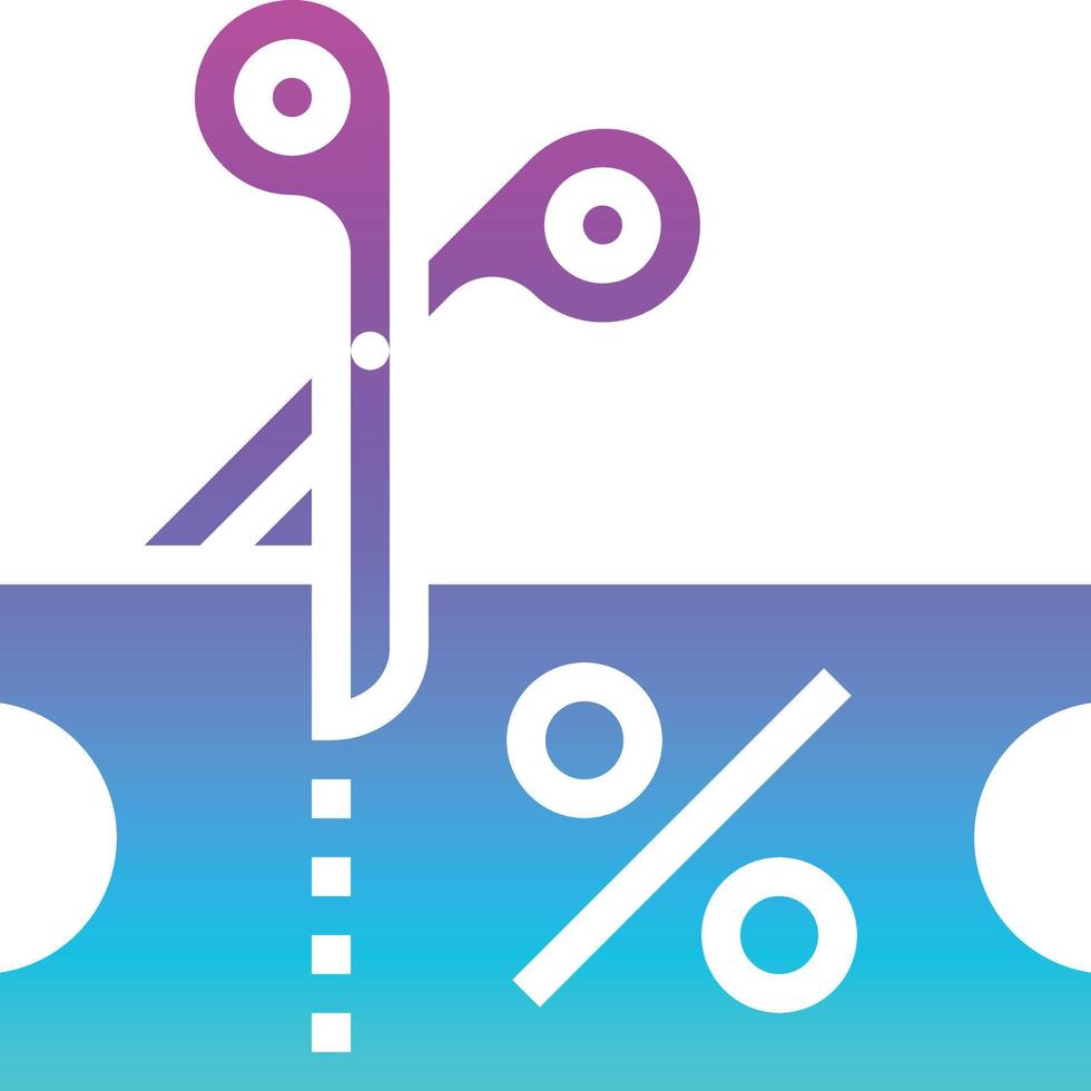 promotion code coupon sales gradient solid icon 14356011