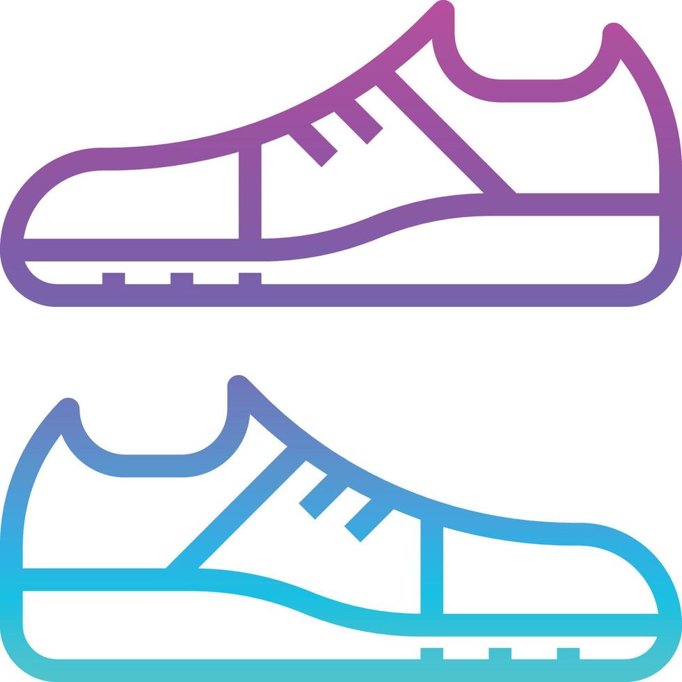 Zapato zapatillas moda dieta - icono degradado vector