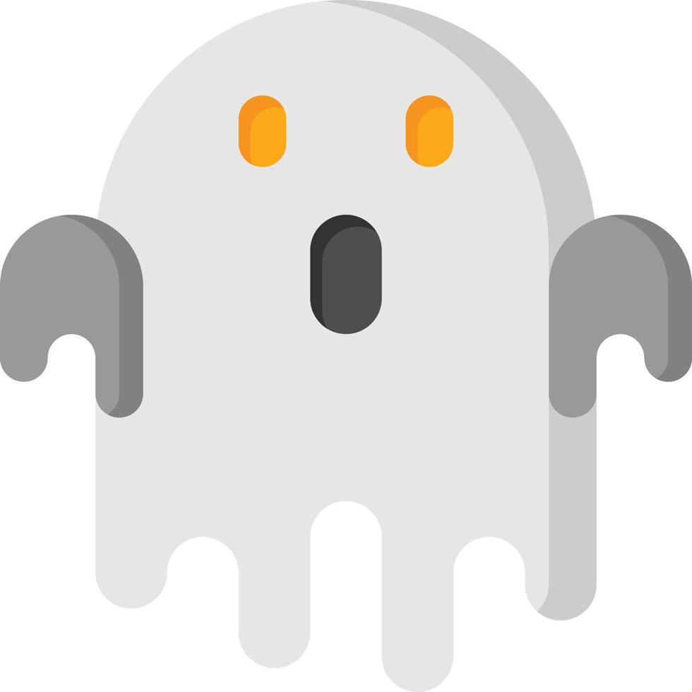 ghost spirit spooky scary halloween - flat icon vector