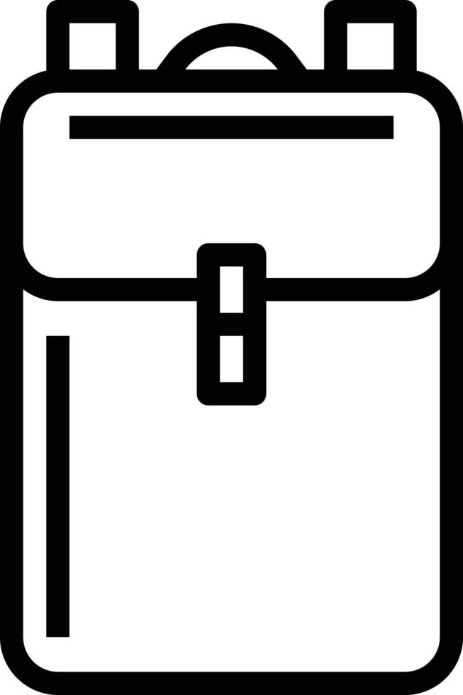 bag computer pack carry accessory - outline icon vector