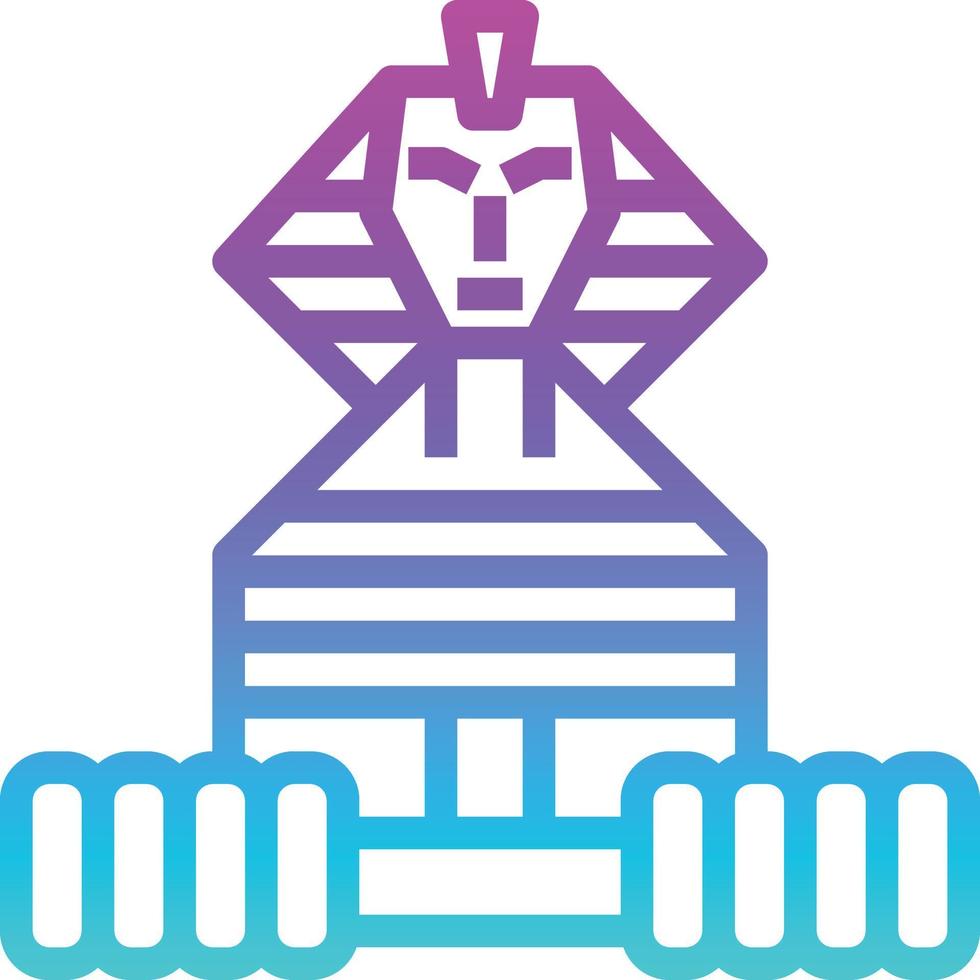 great sphinx egypt landmark sphinx ancient - gradient icon vector