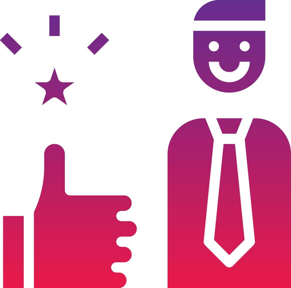 motivation great confirm man business creative - solid gradient icon vector