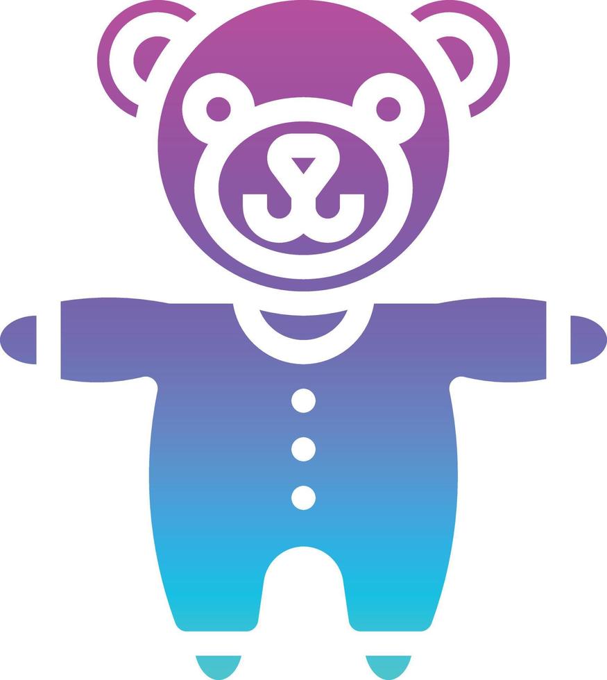 plush bear teddy baby accessories - solid gradient icon vector