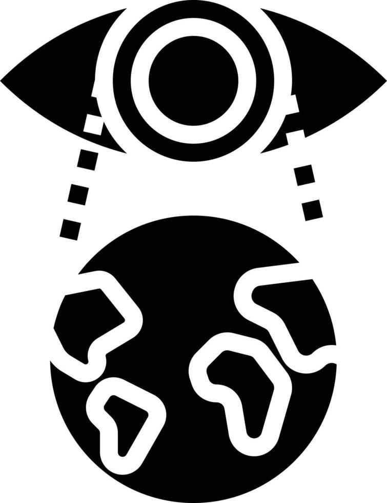 vision eye world creative - solid icon vector