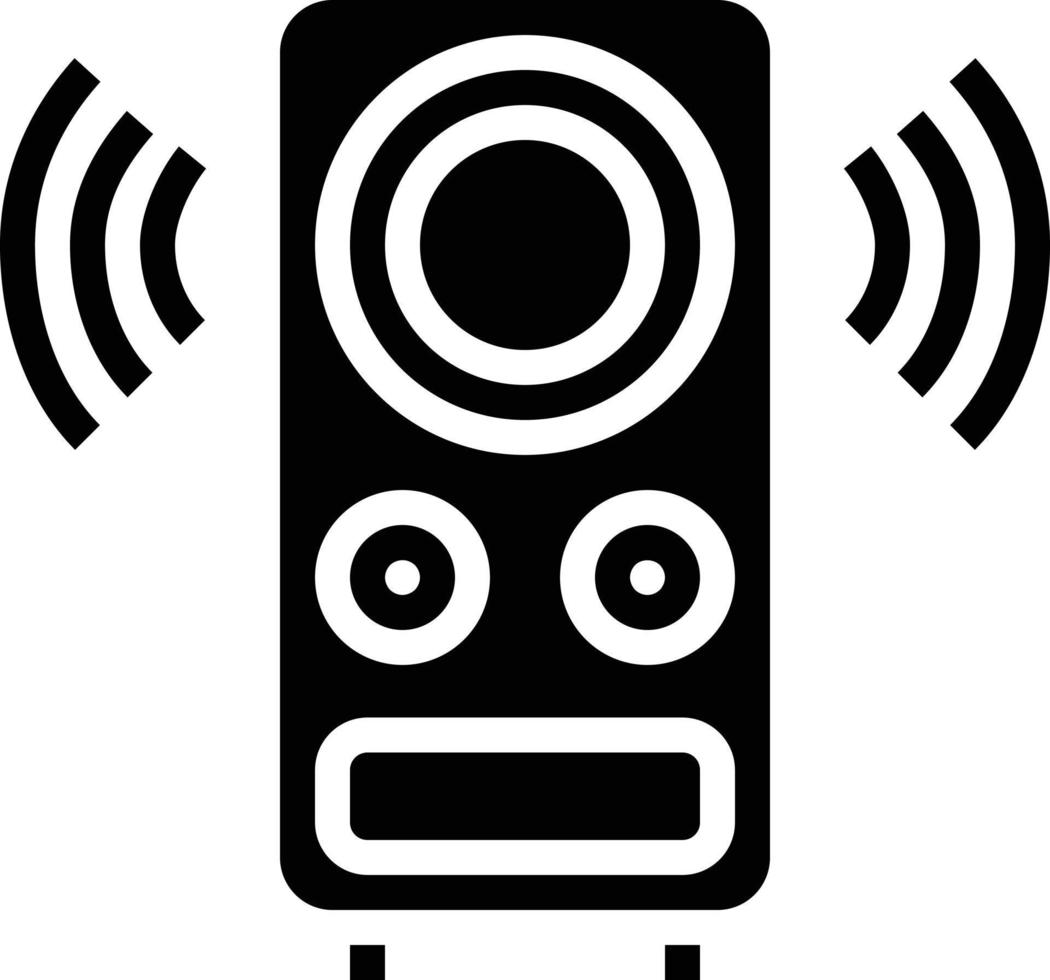 speaker music song computer accessory - solid icon vector