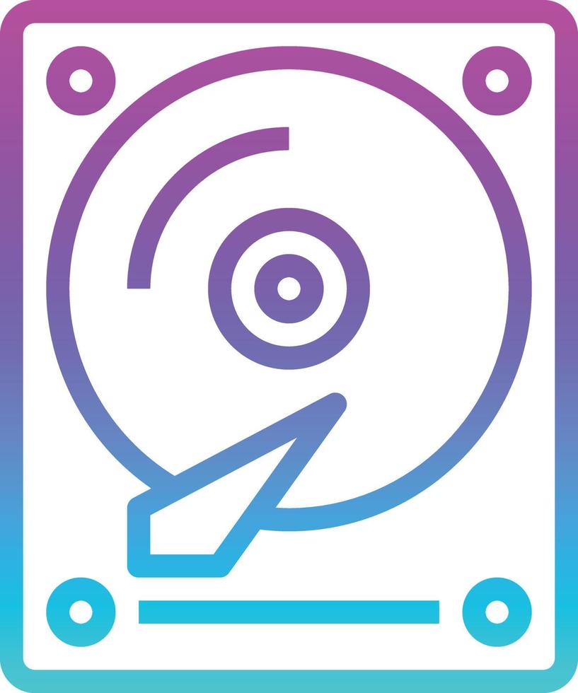 harddisk storage files computer accessory - gradient icon vector