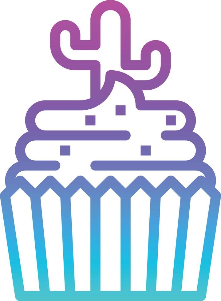 cup cake coffee cafe restaurant - gradient icon vector