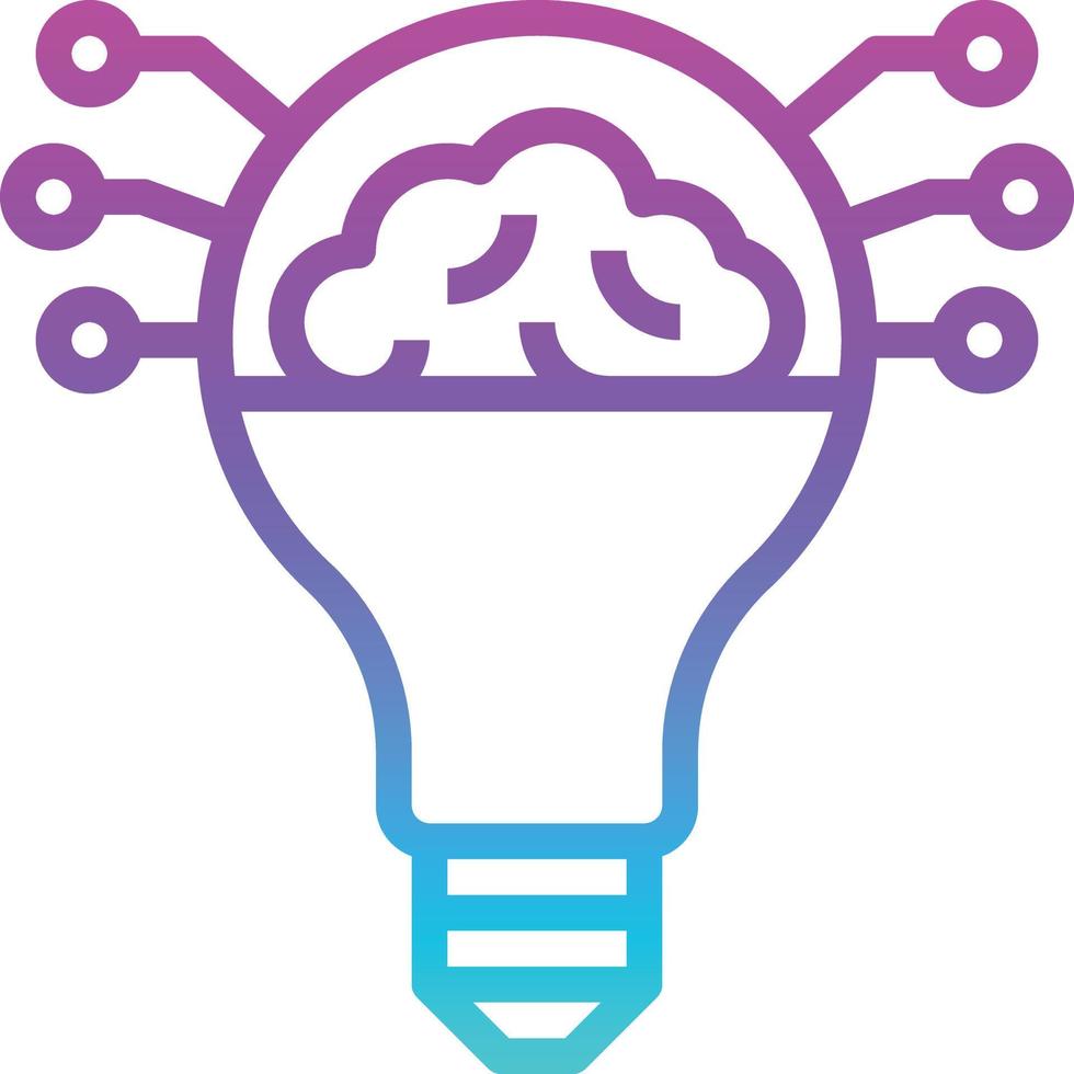 researching lighting ai artificial intelligence - gradient icon ...