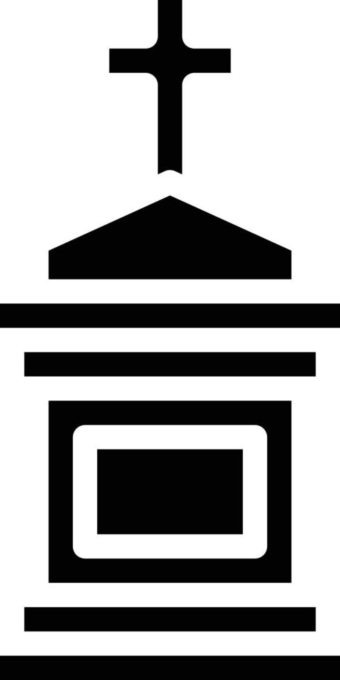 graveyard tomb tombstone dead halloween - solid icon vector