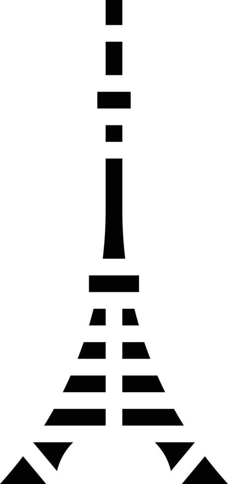 torre de tokio japón hito japonés - icono sólido vector