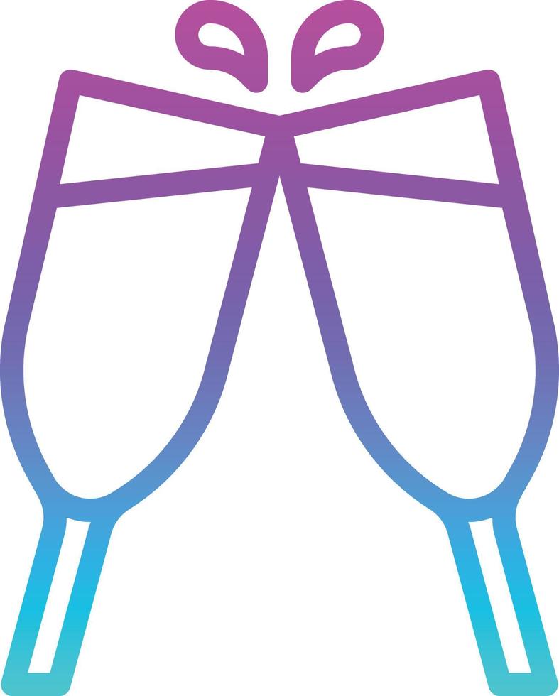 cheers party wine celebration alcohol - gradient icon vector
