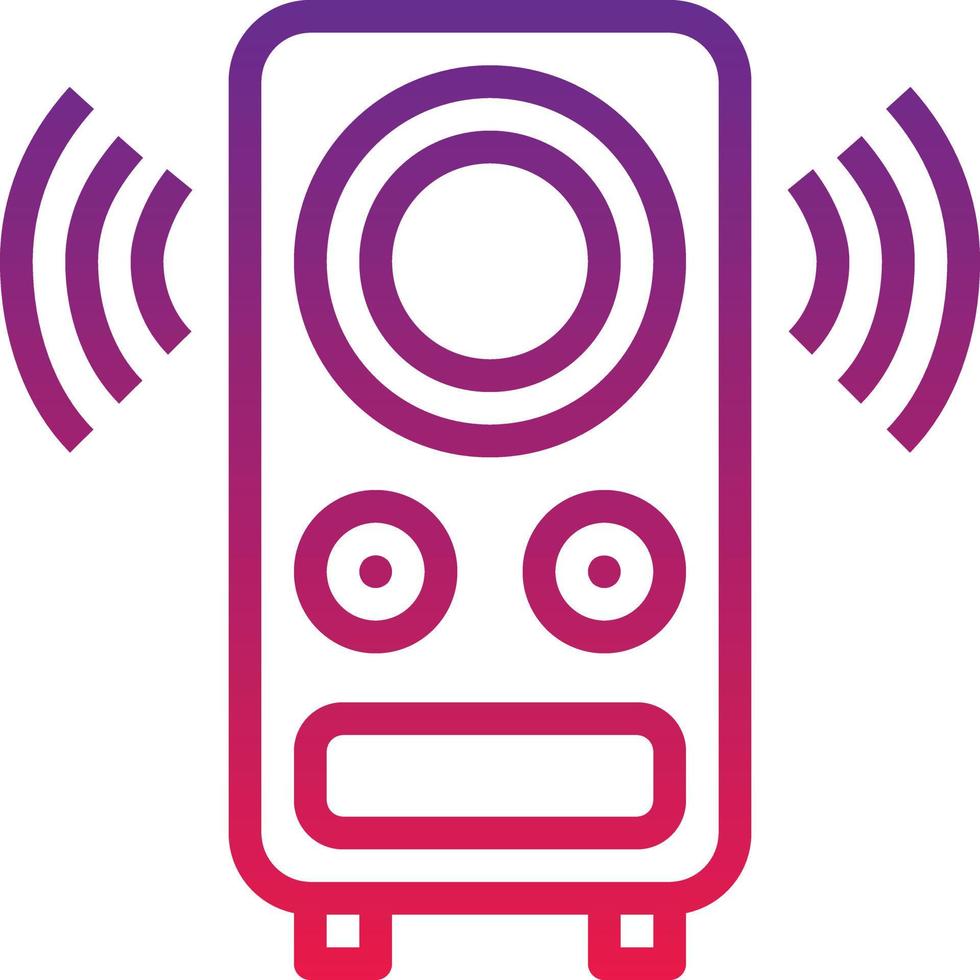 speaker music song computer accessory - gradient icon vector