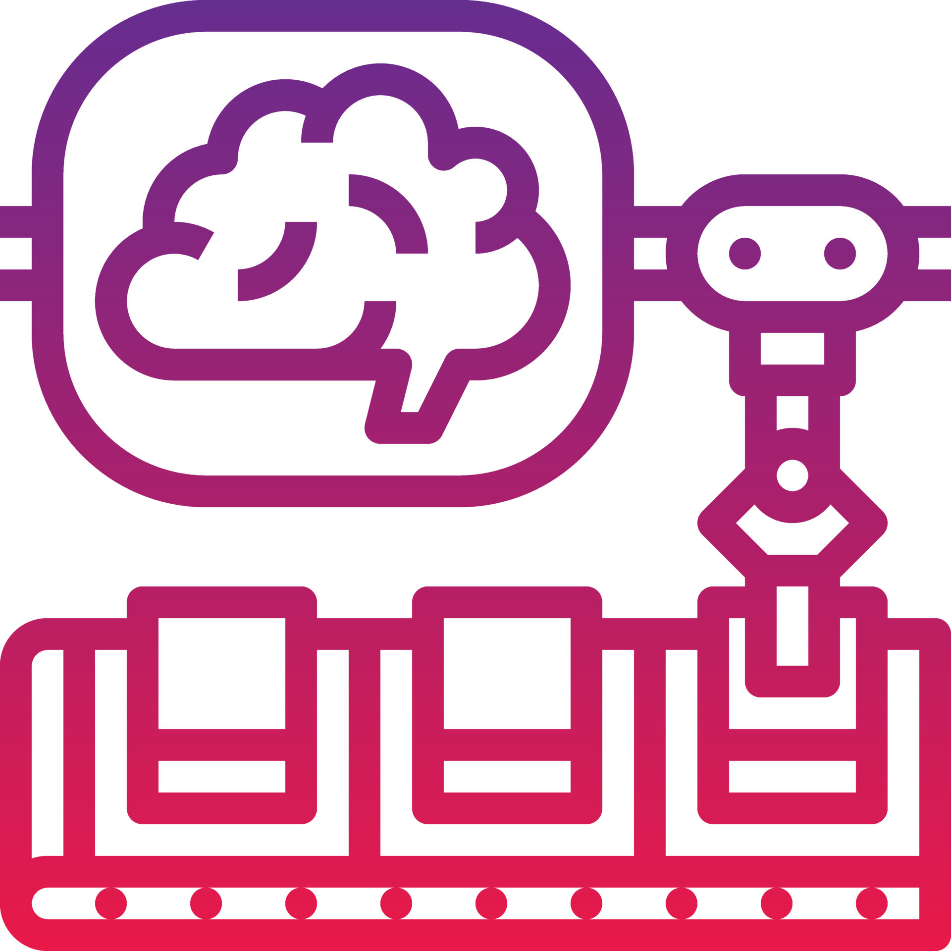 manufacturing factory ai artificial intelligence - gradient icon ...