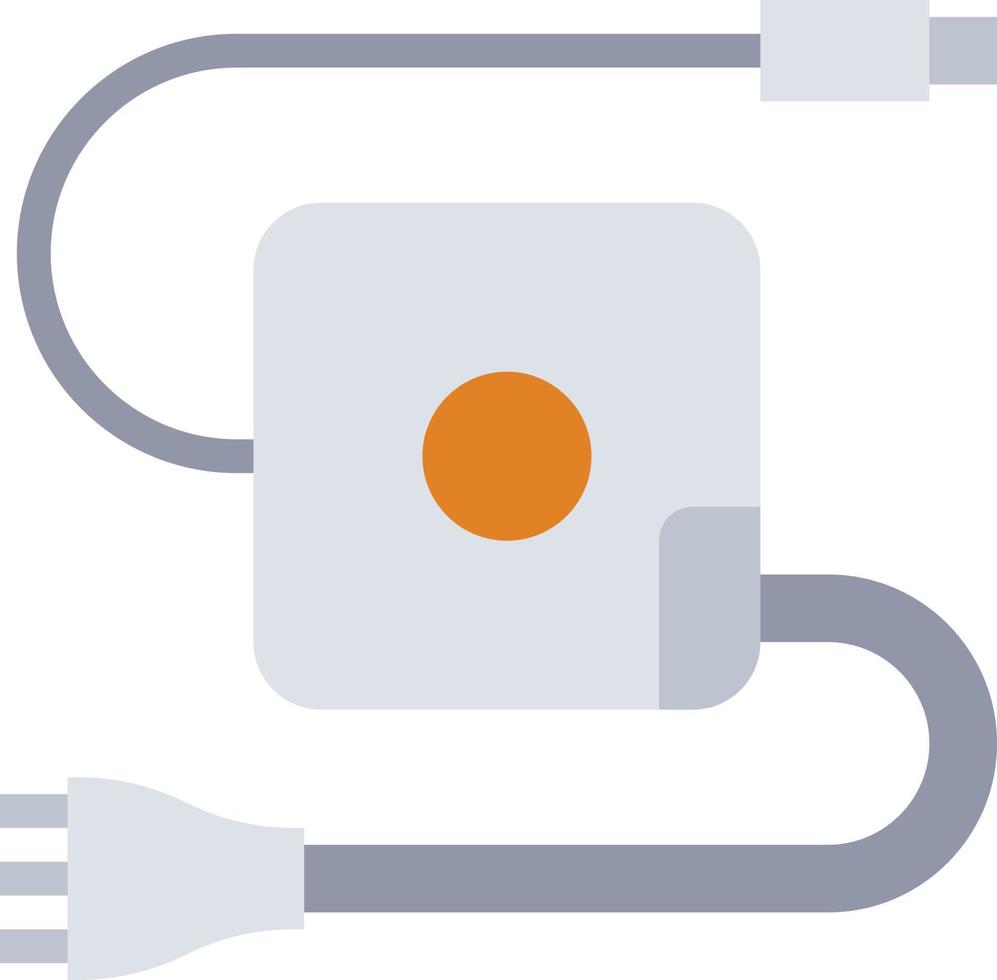 power adapter source computer accessory - flat icon vector