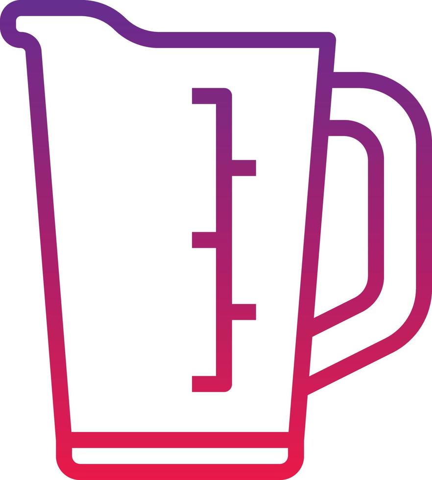 pitcher measurement jug jar kitchen - gradient icon vector