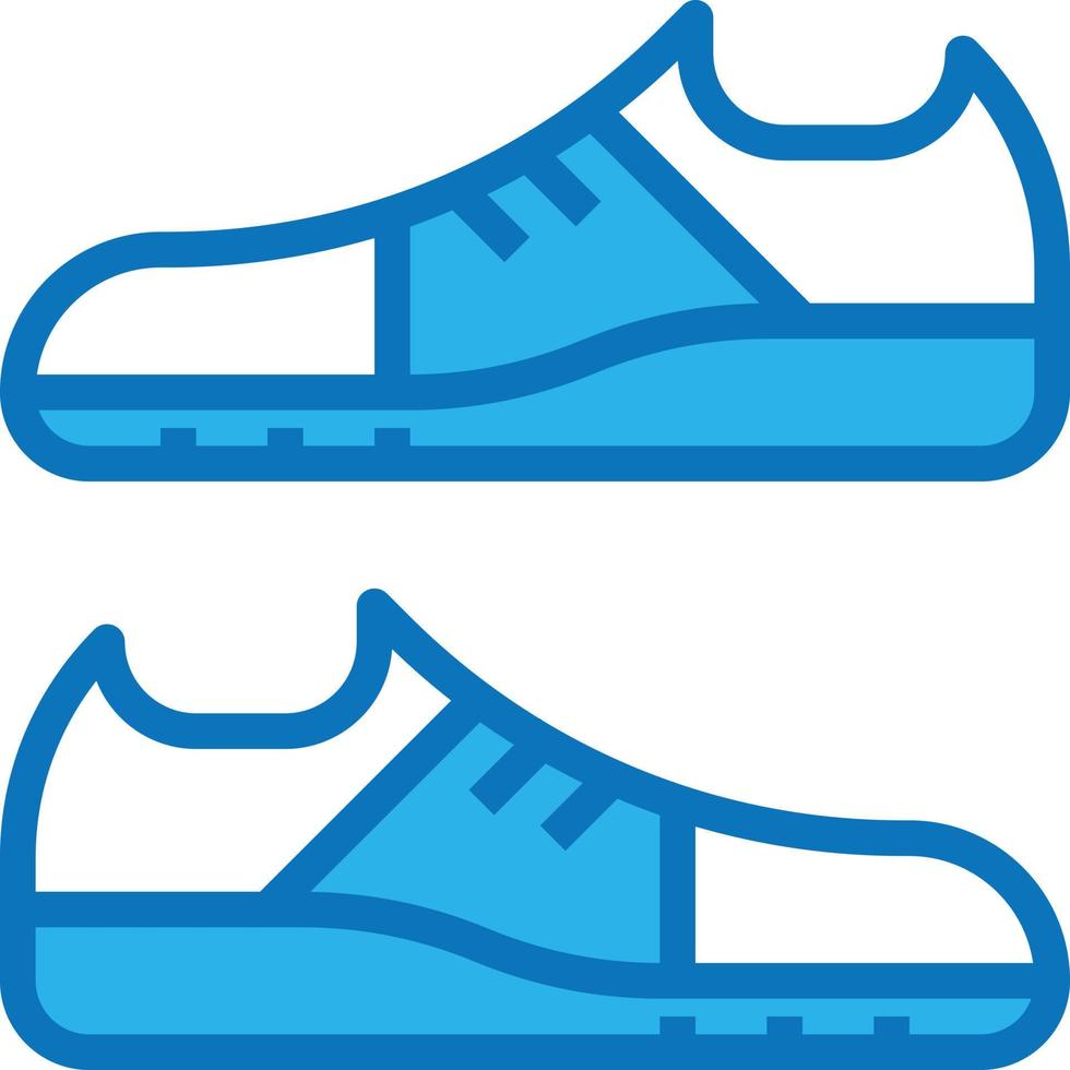 Zapato zapatillas moda dieta - icono azul vector