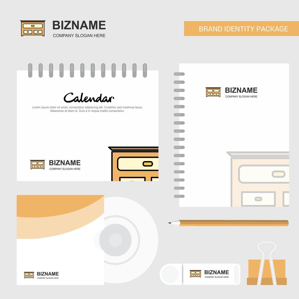 Cupboard Logo Calendar Template CD Cover Diary and USB Brand Stationary Package Design Vector Template