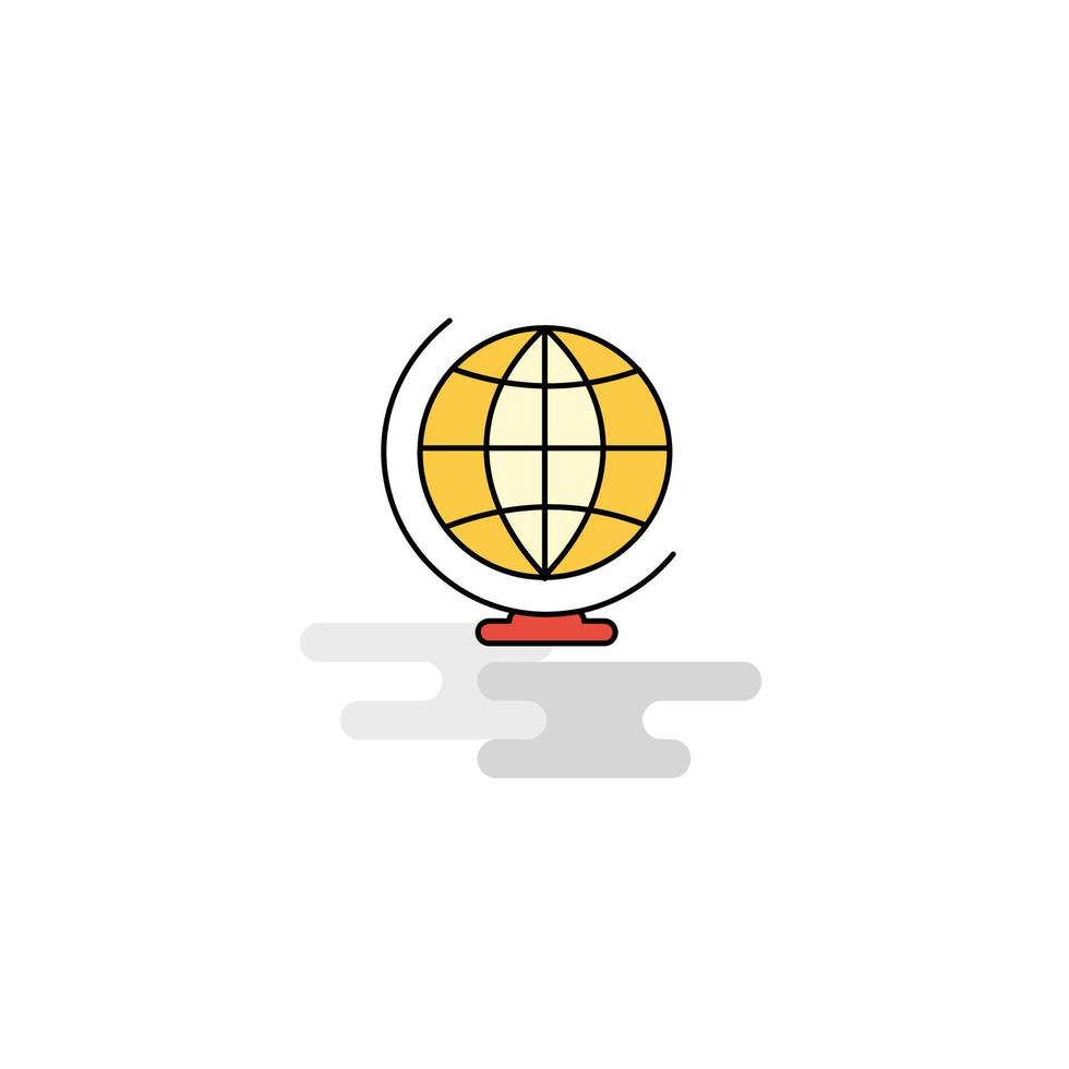 Flat World globe Icon Vector