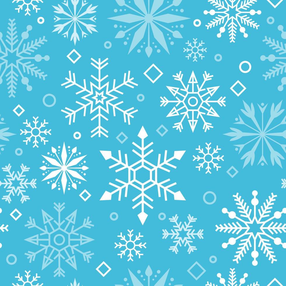 Snowflakes Seamless Pattern vector