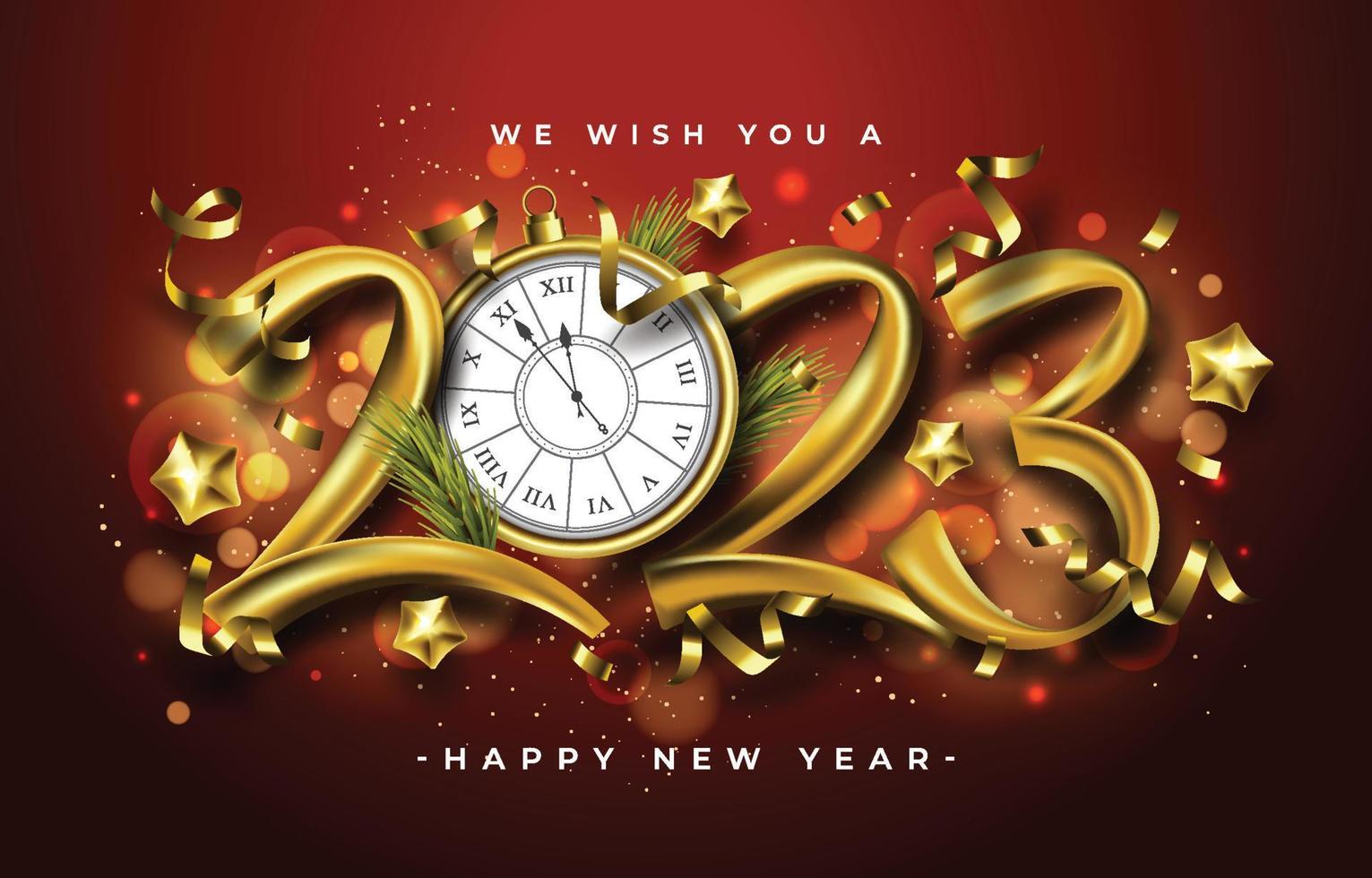 Happy New Year 2023 vector