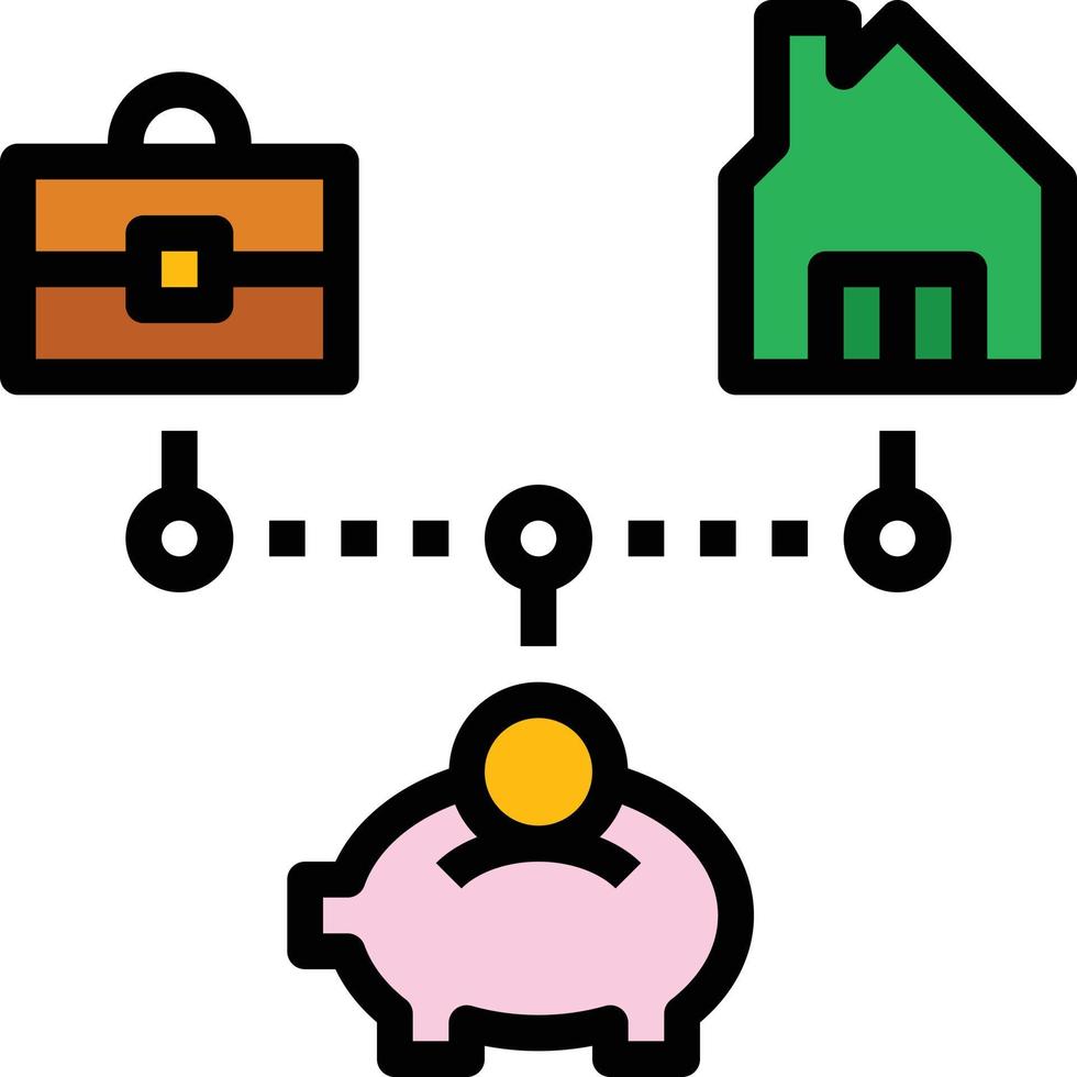 money milestone plan life cycle - filled outline icon vector
