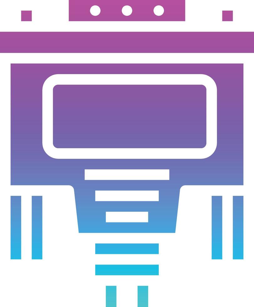 dvi cable connector computer accessory - gradient solid icon vector