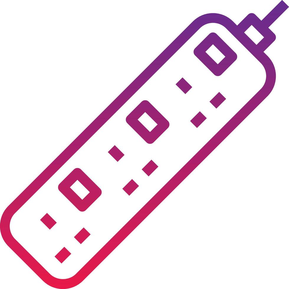 extension lead hub computer accessory - gradient icon vector