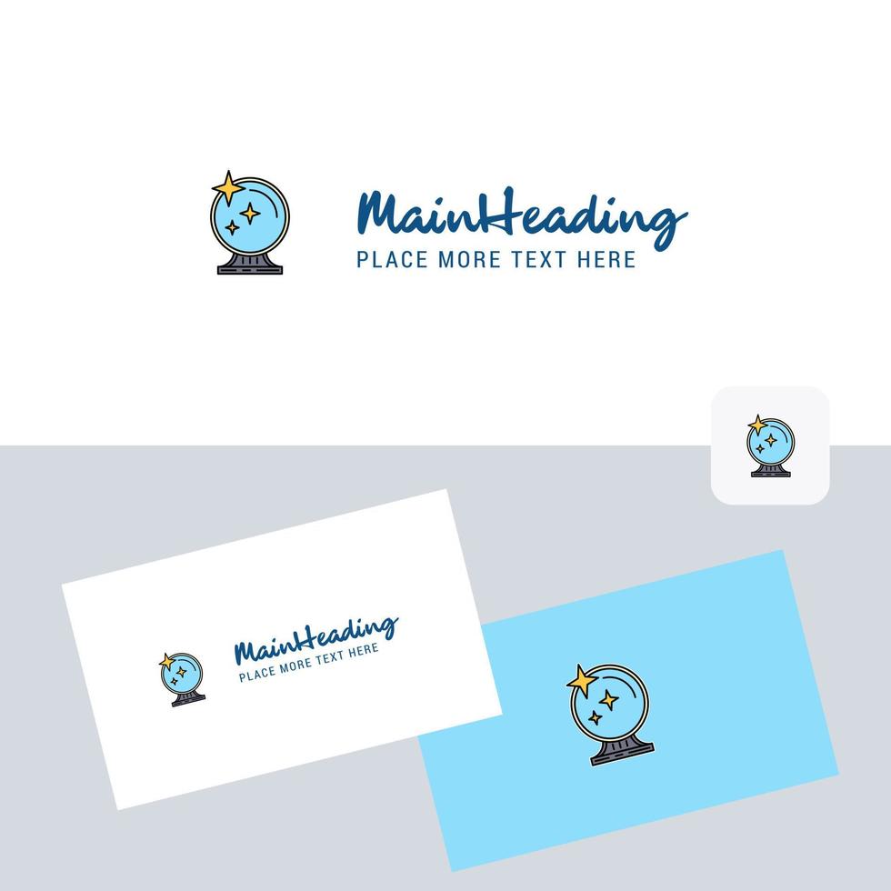 Mirror vector logotype with business card template Elegant corporate identity Vector