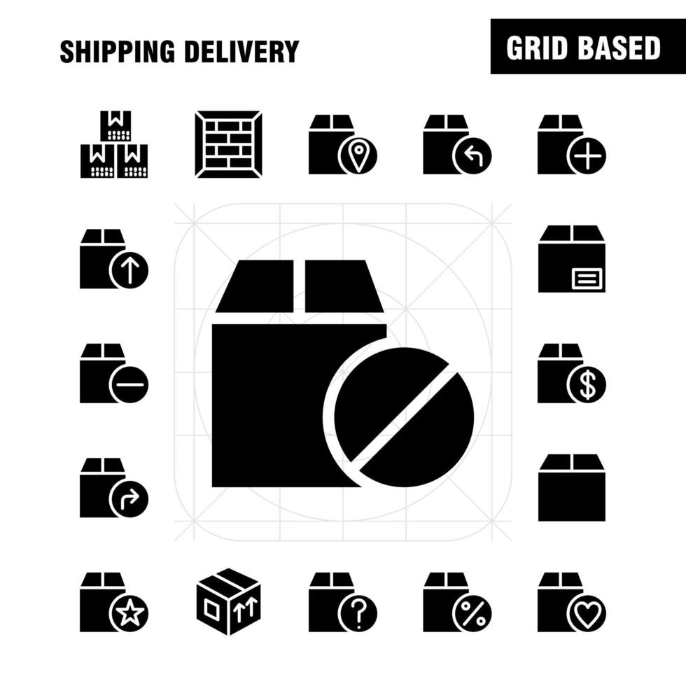 Shipping Delivery Solid Glyph Icon Pack For Designers And Developers Icons Of Shipment Shipping Up Upload Box Delivery Package Packages Vector