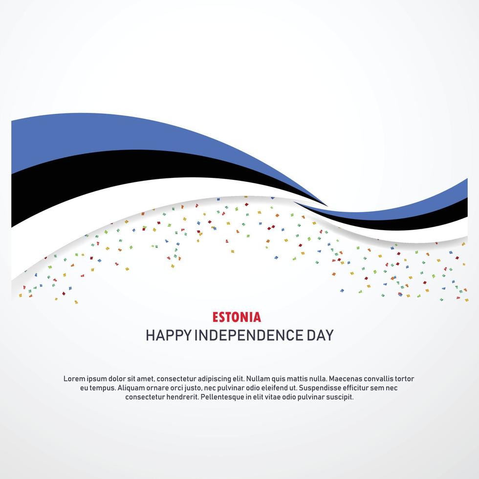 fondo de feliz día de la independencia de estonia vector