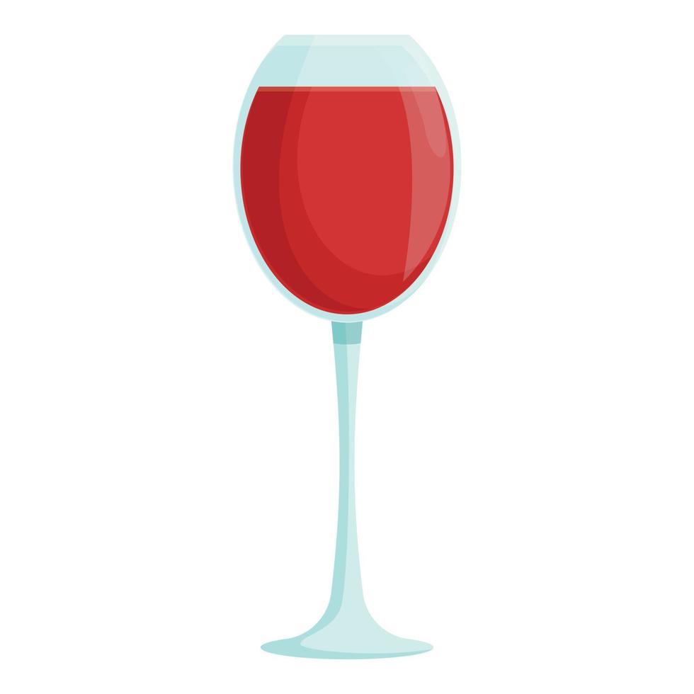 Red wine glass icon cartoon vector. Alcohol cocktail vector