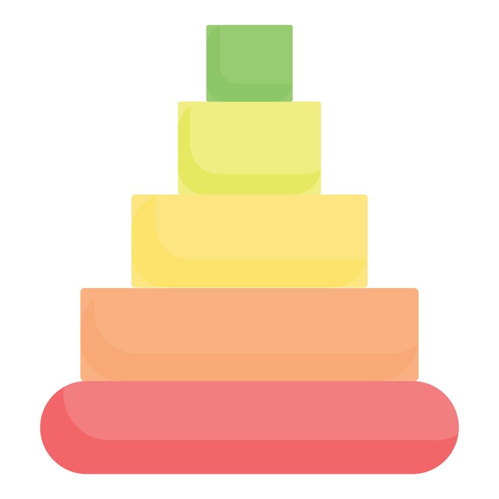 Pyramid toy icon cartoon vector. Kid store vector