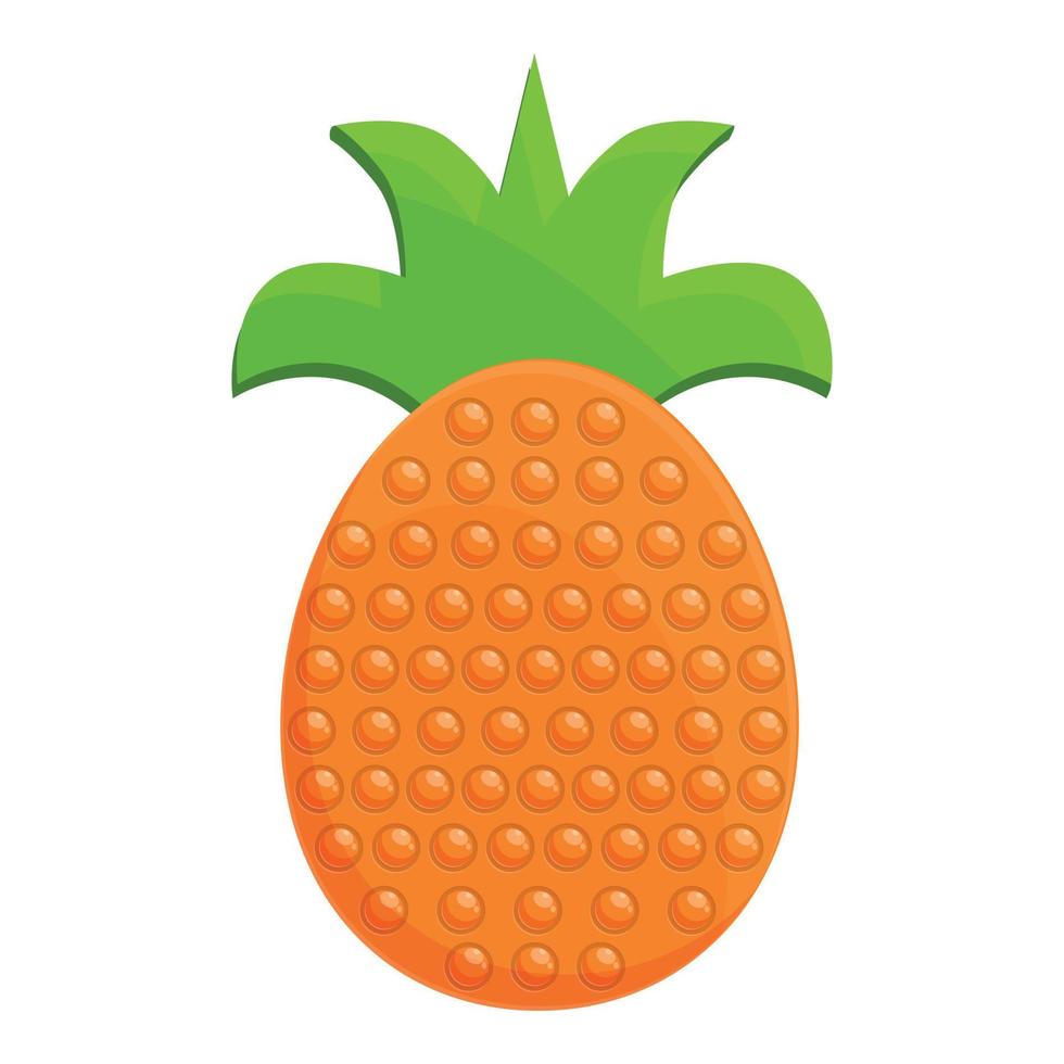 Pineapple popit toy icon cartoon vector. Fidget pop stress vector